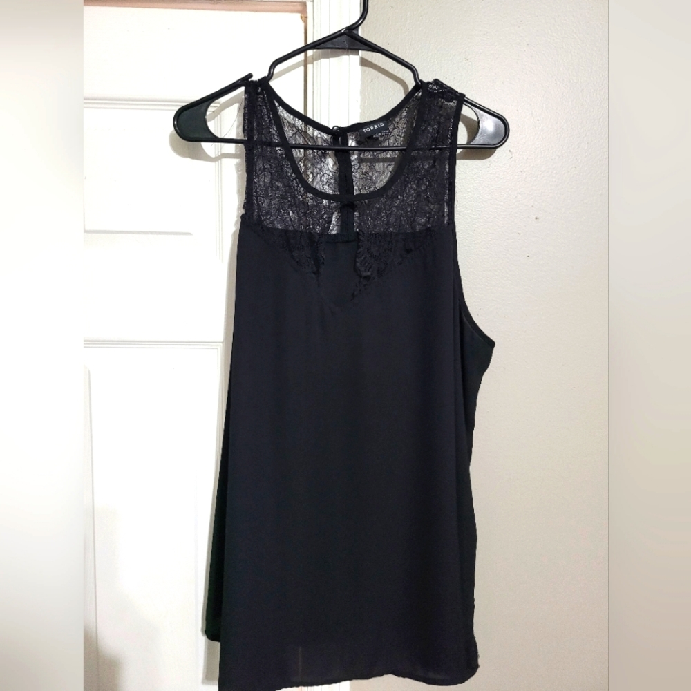 Torrid Black tank blouse